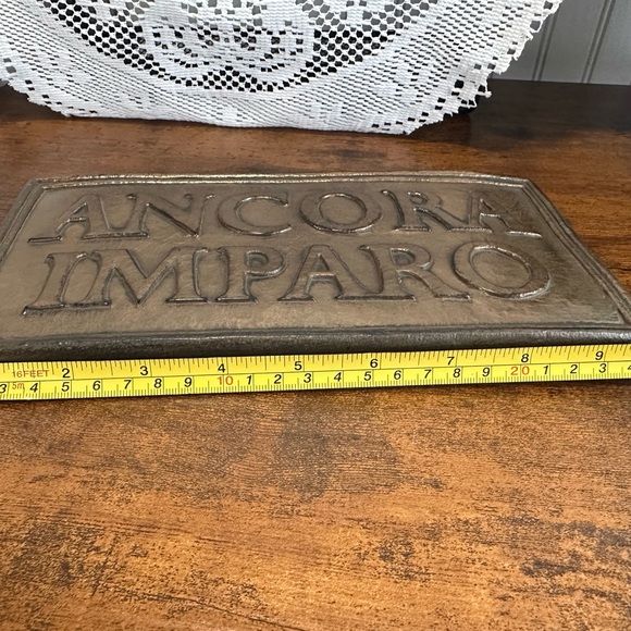 Anchora Imparo -Bronze Decorative Plaque - Picture 4 of 5
